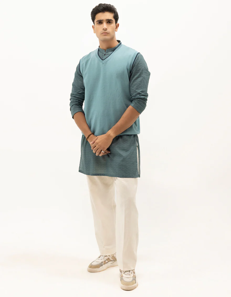 JJ-SWT-0040-SLEEVLESS V-NECK SWEATER - Image 2