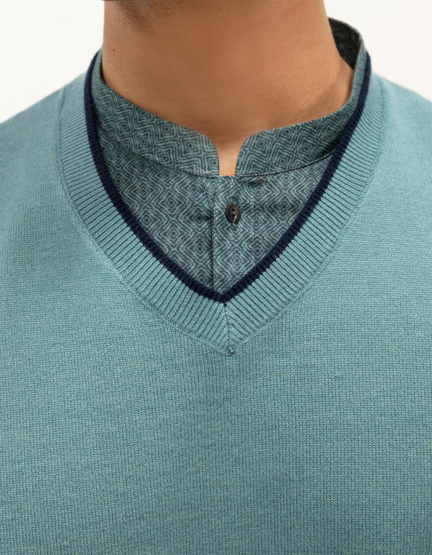 JJ-SWT-0040-SLEEVLESS V-NECK SWEATER - Image 3