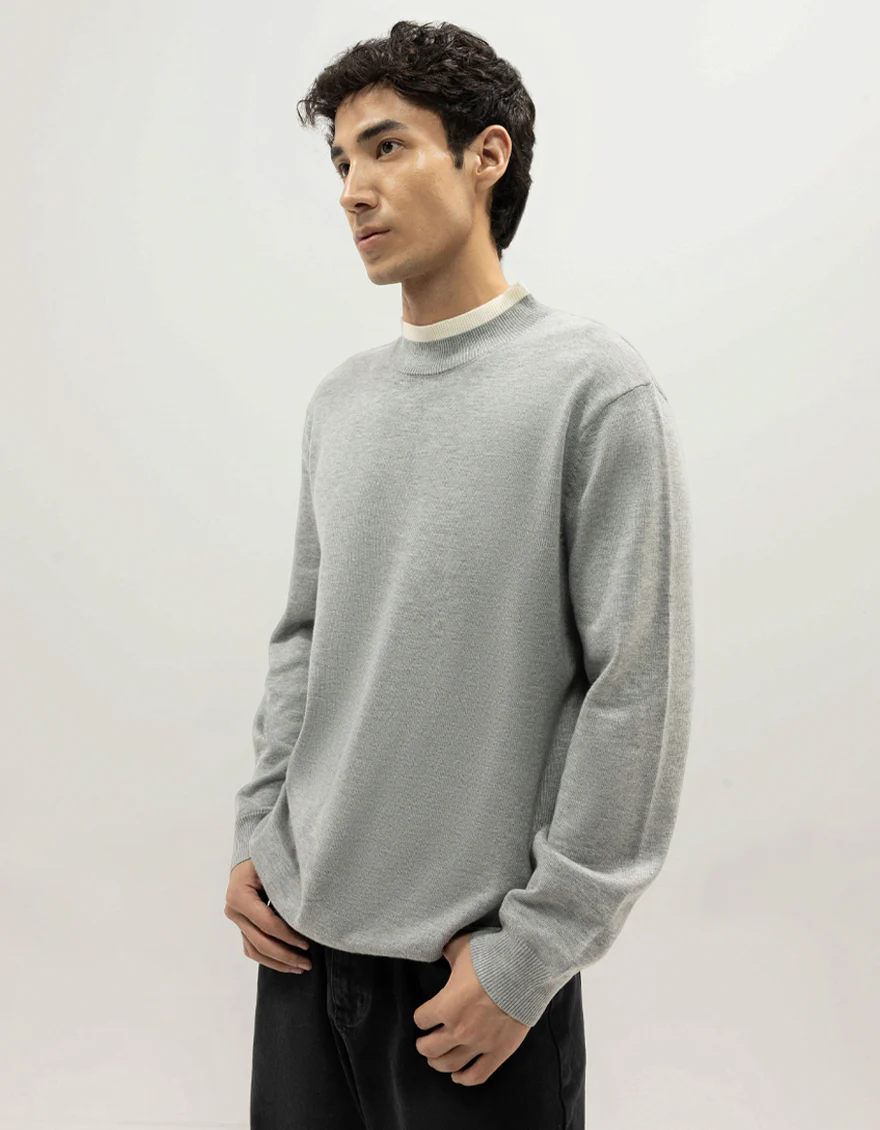 JJ-SWT-0048-FULL SLEEVE SHORT MOCK SWEATER - Image 4