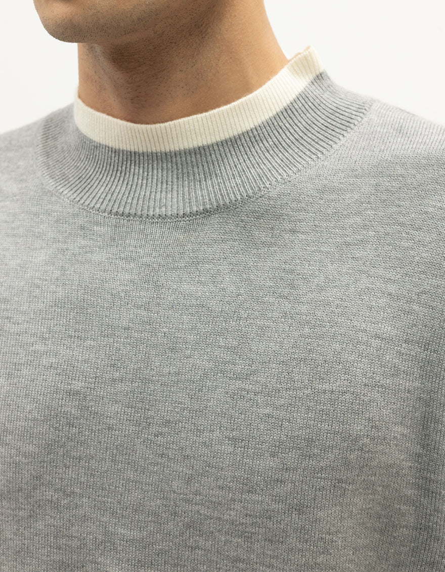 JJ-SWT-0048-FULL SLEEVE SHORT MOCK SWEATER - Image 5
