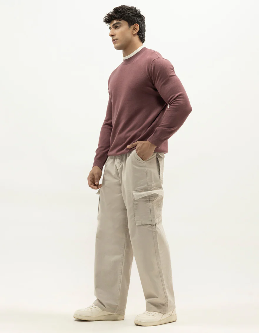 JJ-SWT-0050-FULL SLEEVE SHORT MOCK SWEATER - Image 3