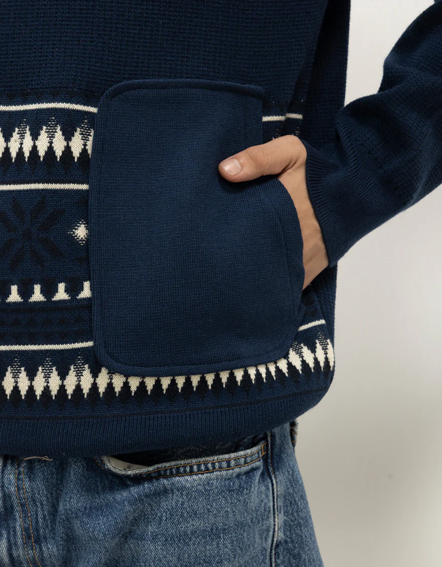 JJ-SWT-0072-FULL SLEEVE HALF ZIP MOCKNECK SWEATER - Image 3