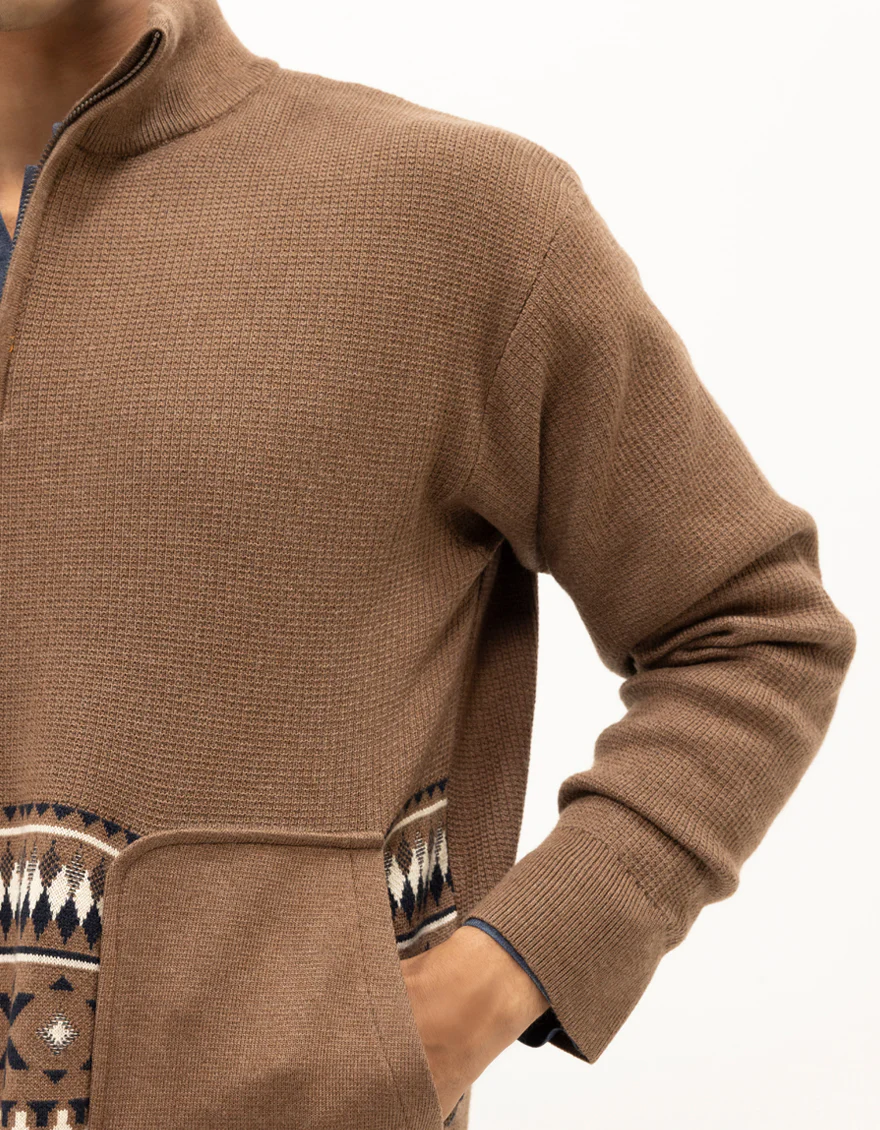 JJ-SWT-0073-FULL SLEEVE HALF ZIP MOCKNECK SWEATER - Image 6