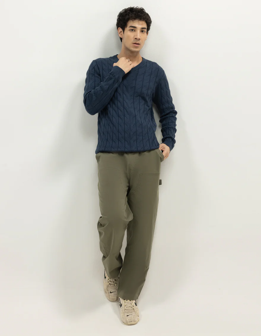 JJ-SWT-0089-FULLSLEEVE V-NECK SWEATER - Image 3