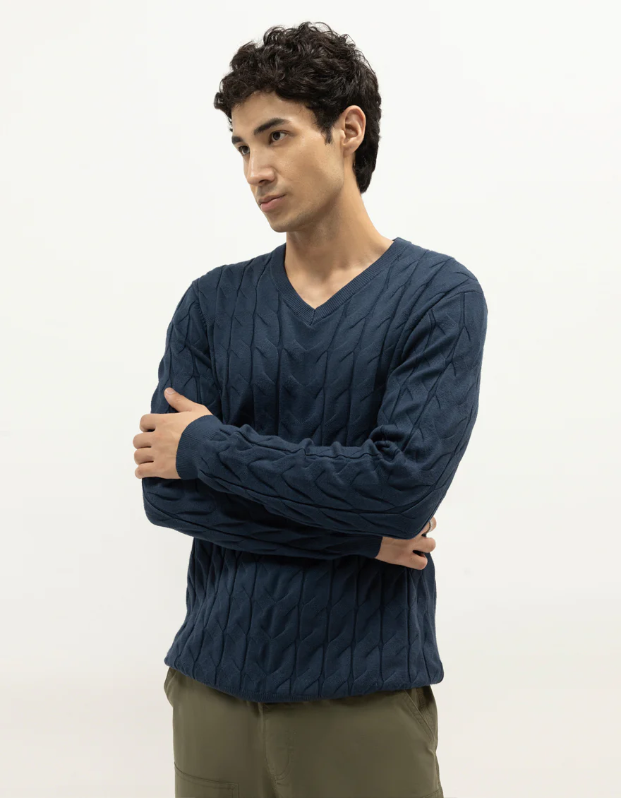 JJ-SWT-0089-FULLSLEEVE V-NECK SWEATER - Image 5