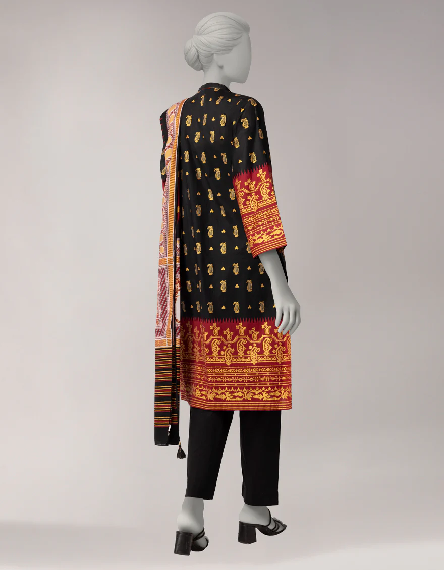 JLAWN-S-26-1089/S GOLD JAMDANI-01 - Image 2