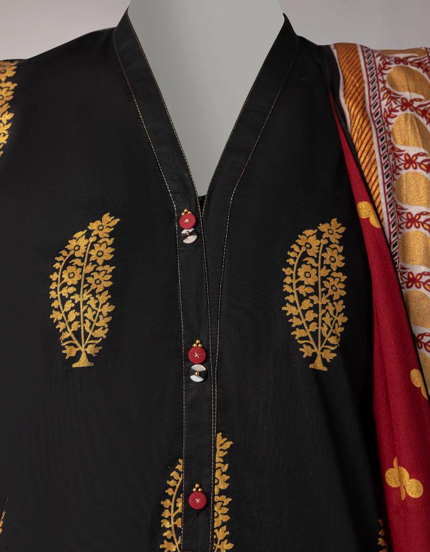 JLAWN-S-26-1089/S GOLD JAMDANI-01 - Image 3