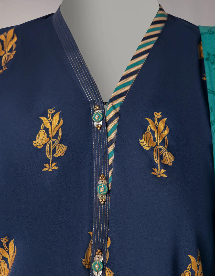 JLAWN-S-26-1090 GOLD JAMDANI-2 - Image 3