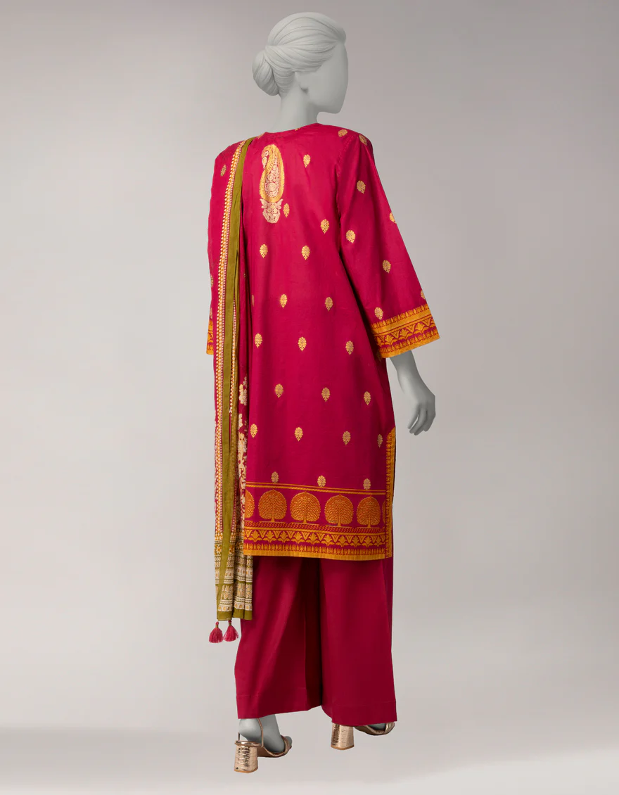 JLAWN-S-26-1094 GOLD JAMDANI-6 - Image 2