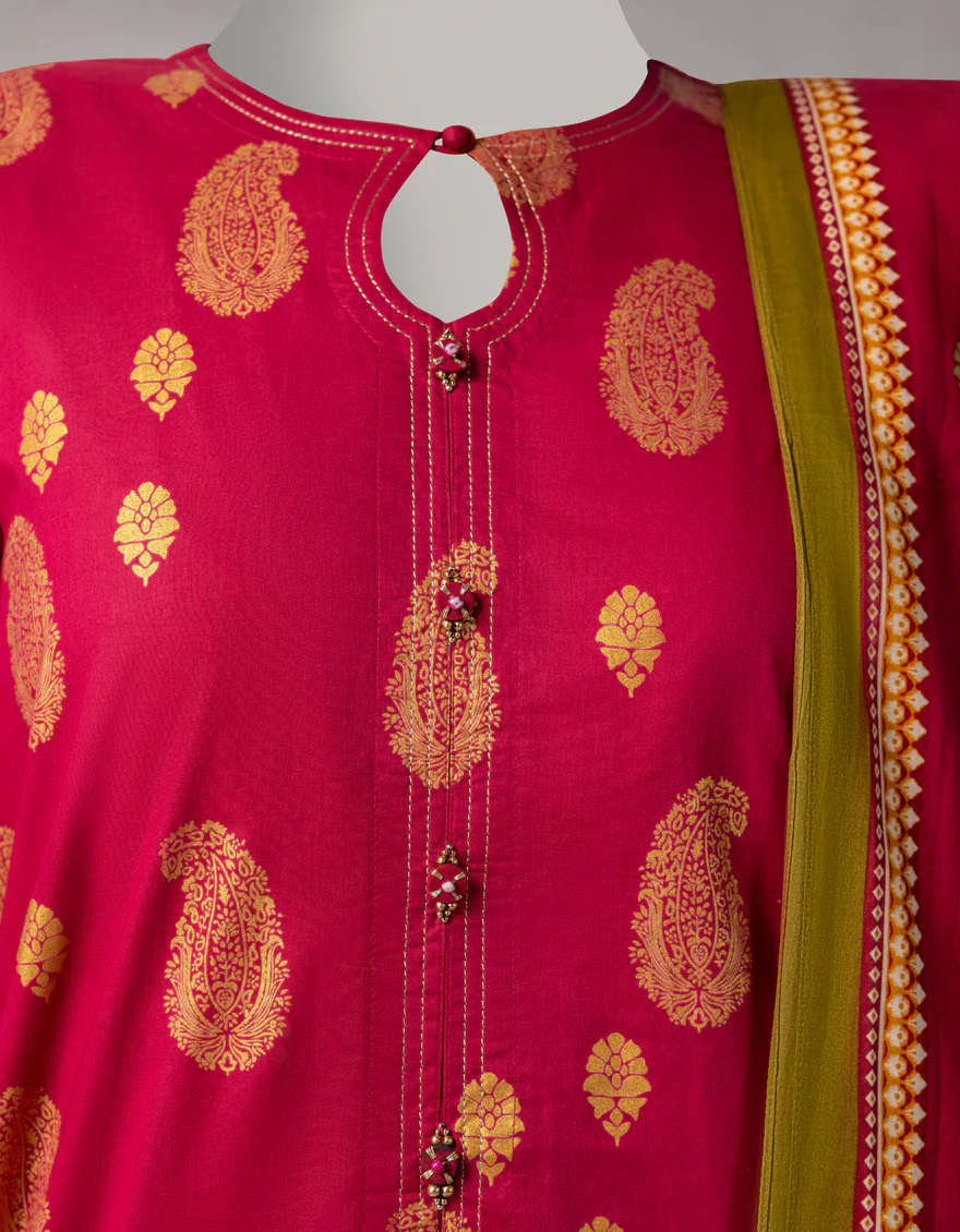 JLAWN-S-26-1094 GOLD JAMDANI-6 - Image 3